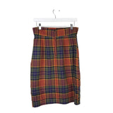 PLENTY TWEED PLAID PENCIL SKIRT ORANGE MULTI 6