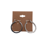 .925 HOOPS CRYSTALS EARRINGS SILVER