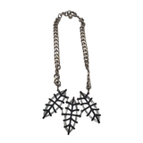 CHAIN LINK STMT NECKLACE SILVERTONE