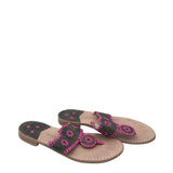 JACK ROGERS FLAT SANDAL SHOES BROWN PINK 8M
