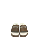 OLUKAI RET$100 2 STRAP PLATFORM SANDAL SHOES BROWN CREAM 7