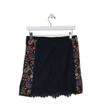 FRENCH CONNECTION NWT EMBROIDERED PENCIL DESIGNER SKIRT BLACK OLIVE 4