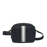 INDIA HICKS CROSSBODY HANDBAG BLACK GREY 8”x5.5x3”