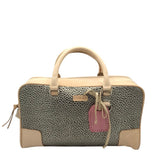 CONSUELA RET$355 "TOMMY" LEATHER SATCHEL LUGGAGE TAN SILVER 14”x8”x4.5”