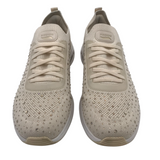 SKECHERS RET$89 RHINESTONE SLIP ON SNEAKER SHOES CREAM 9.5
