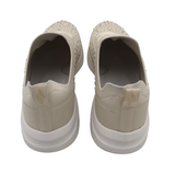 SKECHERS RET$89 RHINESTONE SLIP ON SNEAKER SHOES CREAM 9.5