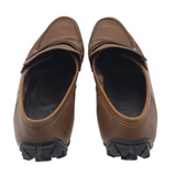 GUCCI LEATHER DRESS LOAFERS LUXE MEN SHOES BROWN 11