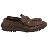 GUCCI LEATHER DRESS LOAFERS LUXE MEN SHOES BROWN 11
