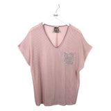 VOCAL MESH CAP SLEEVE TOP PINK SMALL