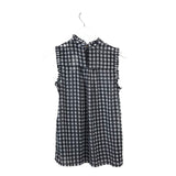 WHO WHAT WEAR SLEEVELESS TOP BLACK WHITE XSMALL