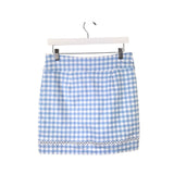 CROWN & IVY PLAID PENCIL SKIRT BLUE WHITE 4