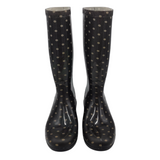 UGG CALF RAINBOOT BOOTS BLACK TAUPE 8