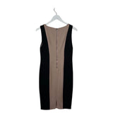 ALICE + OLIVIA KNIT SLEEVELESS DESIGNER DRESS BEIGE BLACK 4