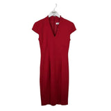 REISS CAP SLEEVE DESIGNER DRESS RED 3
