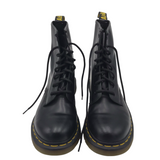DR MARTENS RET$180 LEATHER LACE UP COMBAT BOOTS BLACK 8