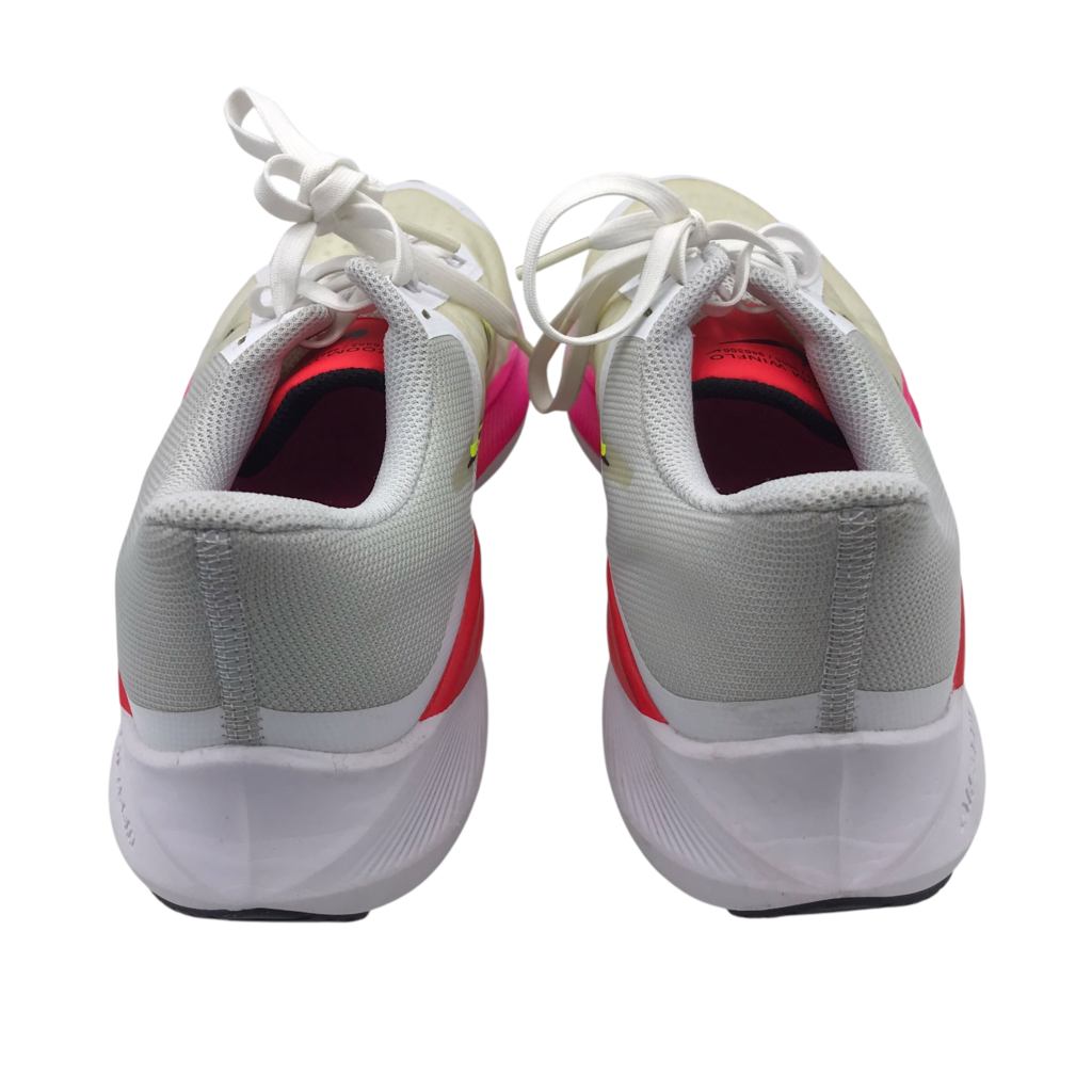 NIKE RET$110 LACE UP SNEAKER MEN SHOE WHITE RED 8.5