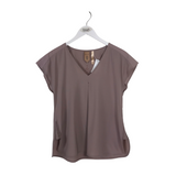 INDYGENA CAP SLEEVE TOP BEIGE SMALL