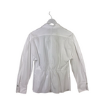 VINCE LONG SLEEVE DESIGNER BLOUSE WHITE SMALL