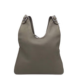 HERMES MASSAI LEATHER SHOULDER w/ DUST BAG LUXE HANDBAG BEIGE 11”x15.5”x2”