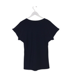 JOSEPH RIBKOFF KNIT CAP SLEEVE DESIGNER TOP NAVY 2