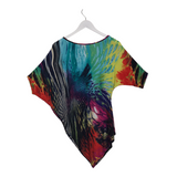 FRANK LYMAN PRINT ASYMMETRIC DESIGNER TOP MULTI 6