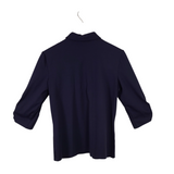 J MCLAUGHLIN 3/4 SLEEVE DESIGNER BLOUSE NAVY MEDIUM