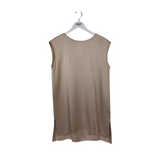 LES COPAINS NWT$305 SLEEVELESS DESIGNER TOP CREAM 44