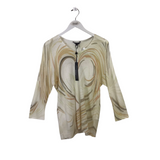 CHARLIE B NWT$89 LONG SLEEVE SWEATER BEIGE BROWN PS