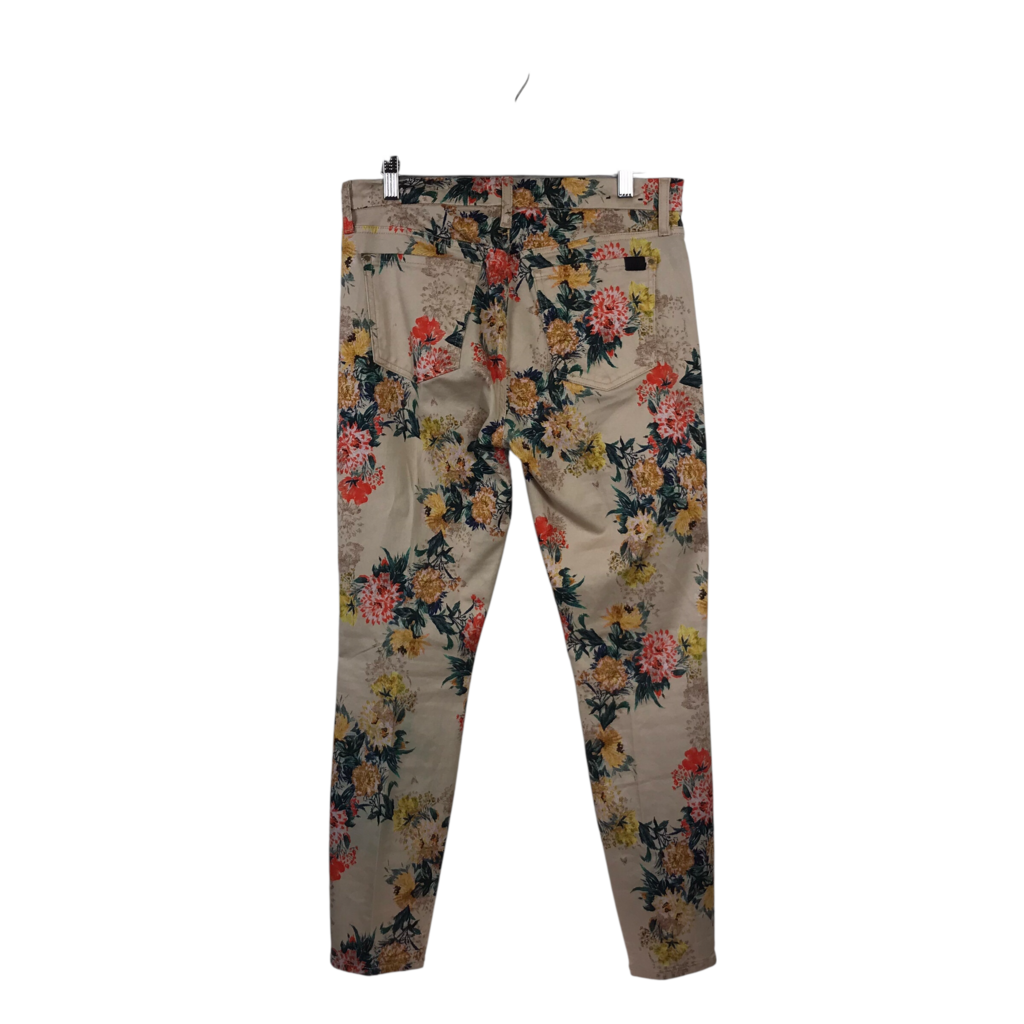 JEN7 FLORAL STRAIGHT PANT BEIGE 6