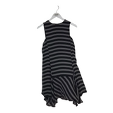A.L.C. RET$525 SILK STRIPE SLEEVELESS DESIGNER DRESS BLACK WHITE 2