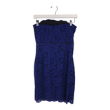 DIANE VON FURSTENBERG NWT$365 LACE STRAPLESS MINI DESIGNER DRESS BLUE 4