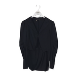 ELIZABETH AND JAMES HI-LOW LONG SLEEVE DESIGNER BLAZER BLACK O