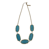 KENDRA SCOTT GEMSTONES NECKLACE GOLDTONE BLUE
