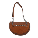 ZARA WOMAN MINI CRESCENT CROSSBODT HANDBAG SADDLE