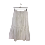 RAILS EYELET MIDI DESIGNER SKIRT WHITE XXS