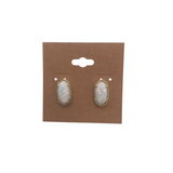 KENDRA SCOTT IRIDESCENT STUDS EARRINGS WHITE PINK