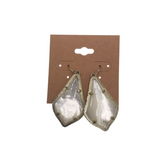 KENDRA SCOTT MOTHER OF PEARL DANGLE EARRINGS GOLDTONE WHITE
