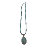 RET$225 .925 PENDANT NECKLACE TURQUOISE SILVER