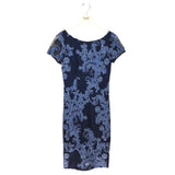 JS COLLECTION SHORT SLEEVE MIDI DRESS BLUE NAVY 2