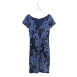JS COLLECTION SHORT SLEEVE MIDI DRESS BLUE NAVY 2