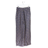 J MCLAUGHLIN NWT$198 PRINT WIDE LEG DESIGNER PANT BLUE CREAM 6