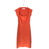 CHIARA BONI CAP SLEEVE DESIGNER DRESS ORANGE 40
