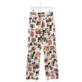 REFORMATION RET$188 COMIC PRINT STRAIGHT LEG DESIGNER JEANS WHITE MULTI 27