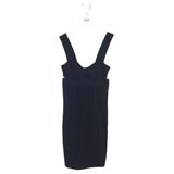 HERVE LEGER BANDAGE MINI SLEEVELESS DESIGNER DRESS BLACK XSMALL