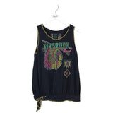 DOUBLE D RANCH EMBRIODERED TANK DESIGNER TOP BLACK MULTI SMALL