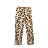 NWT FLORAL ANKLE JEANS CREAM MUSTARD 28