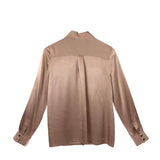 DEREK LAM 10 CROSBY SILK LONG SLEEVE DESIGNER BLOUSE BRONZE 8