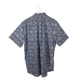 BROOKS BROTHERS FLORAL SHORT SLEEVE MEN SHIRT BLUE WHITE LARGE