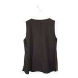LAFAYETTE 148 SILK SEQUIN SLEEVELESS DESIGNER TOP BROWN LARGE