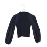 ALL SAINTS LONG SLEEVE DESIGNER TOP BLACK 4